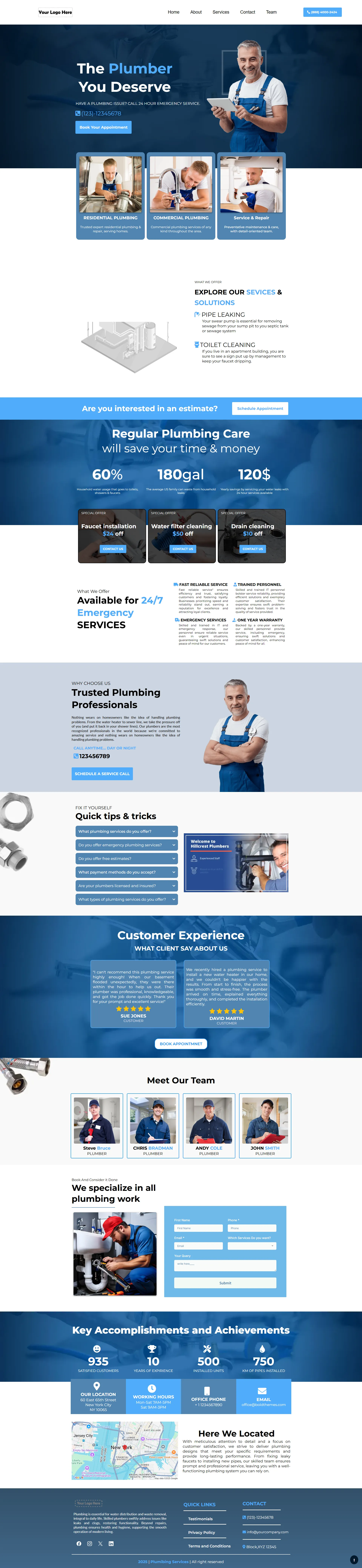 Plumbing Company — GoHighLevel build by Hunaid Zia