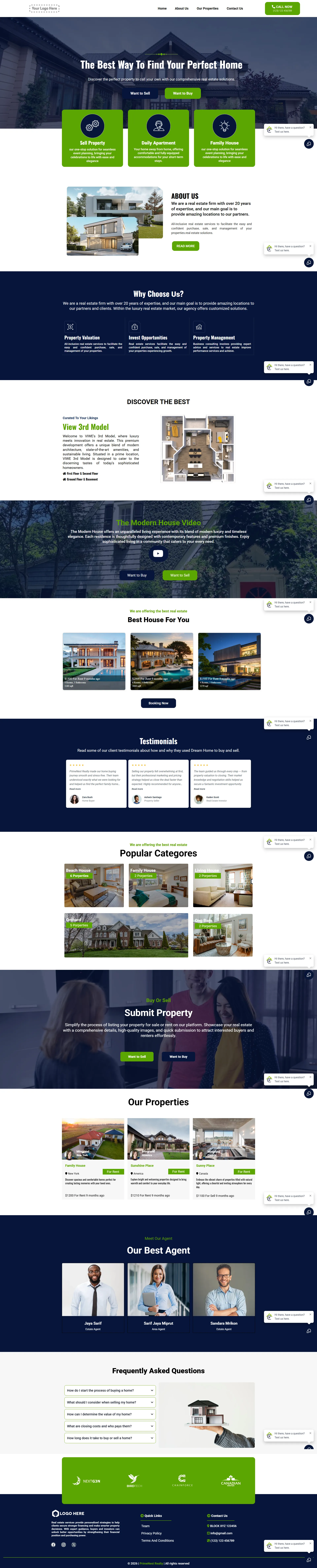 Real Estate Website — GoHighLevel build by Hunaid Zia