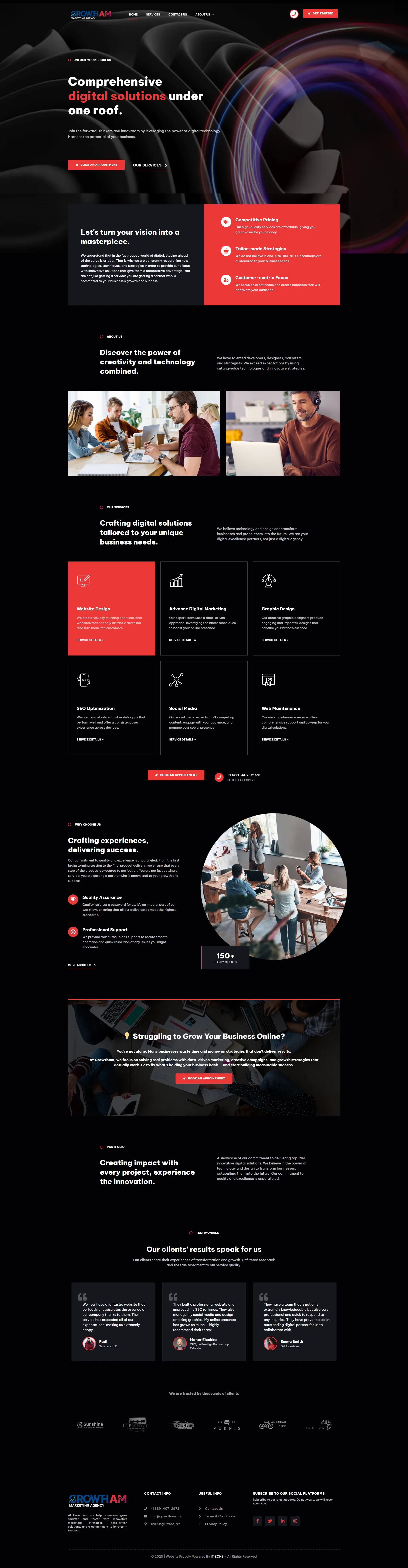 Digital Marketing Agency — WordPress build by Hunaid Zia