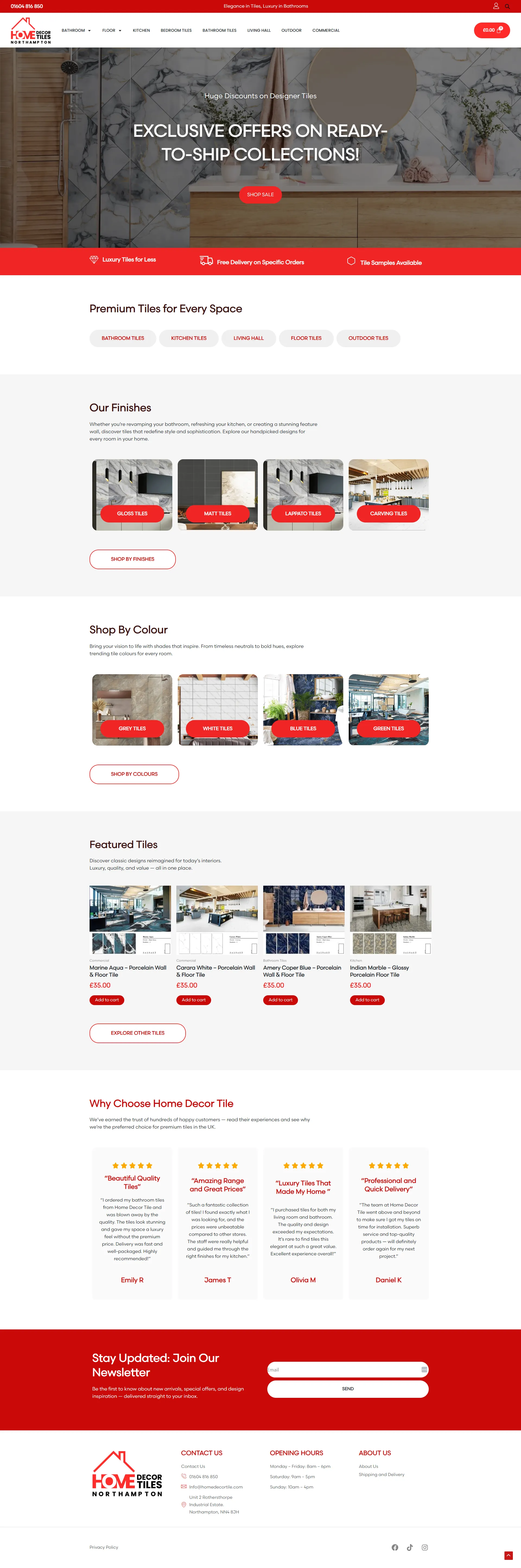 Home Decor Tiles — WordPress build by Hunaid Zia